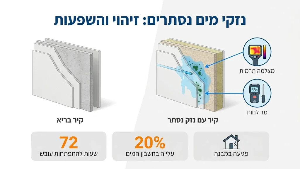 טכנאי מקצועי מבצע איתור נזילות לאיתור רטיבות סמויה