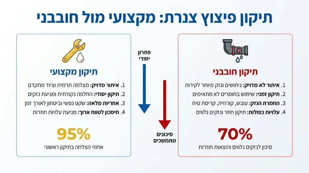 אינסטלטור מקצועי משתמש במצלמה תרמית לאיתור נזילות