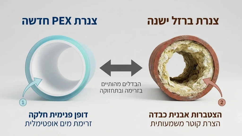 הבדלים בין צנרת ישנה לצנרת מודרנית